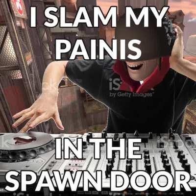 soldier slams his painis in the spawn door