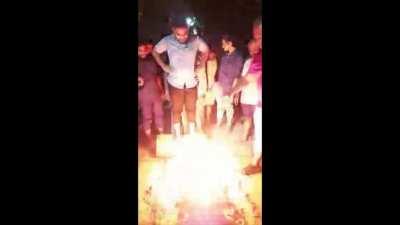 Pouring petrol on fire