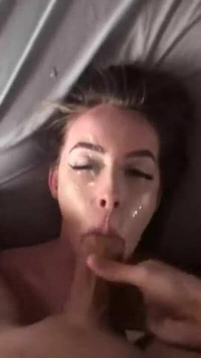 Cum Covered Throat Fucking