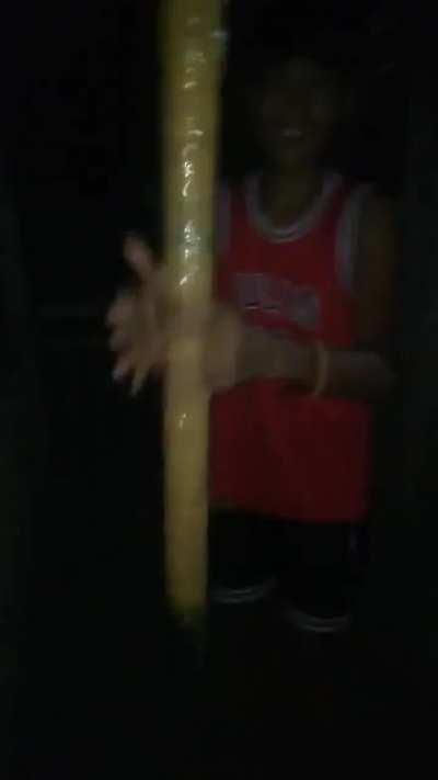 A kid with a DIY firecracker cannon destroys his sister's phone