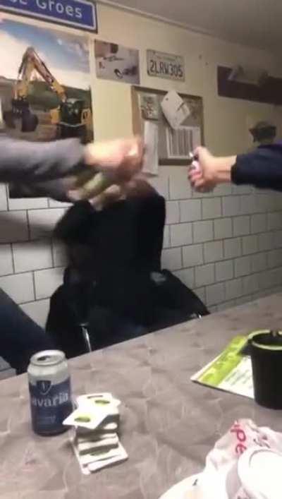 WCGW holding a lighter in front of inflammable spray