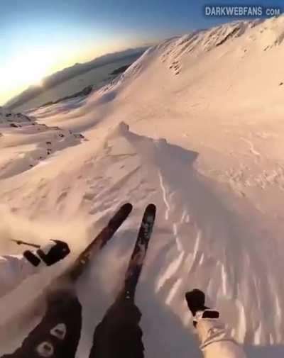 Brilliant hour skiing 🔥🌹