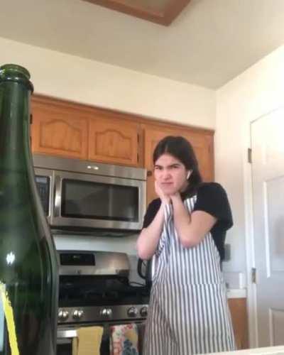to open the wine bottle...