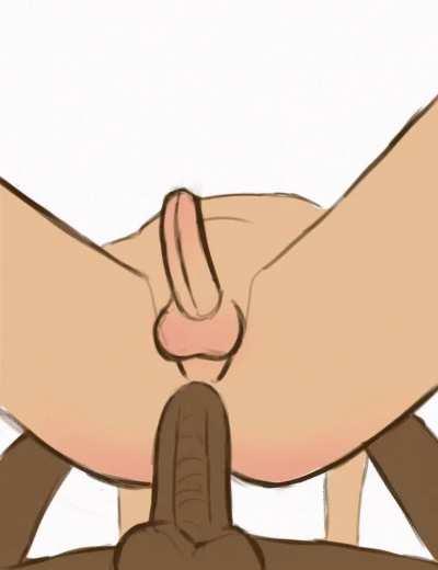 I animated this tgirl flopping on a black cock