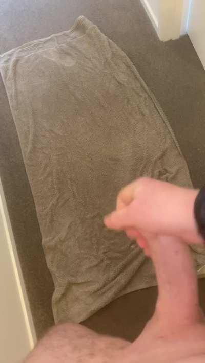 My towels are getting covered with cum constantly 😂