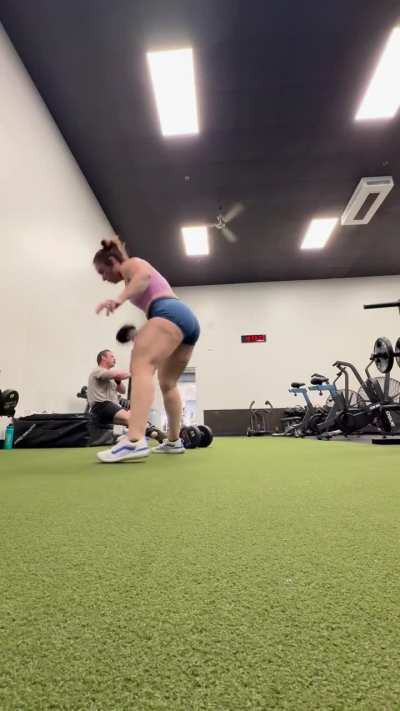 End of workout cardio you go I go with my husband. 10 rounds each of 12 single arm devil press. Finished in under 21 minutes