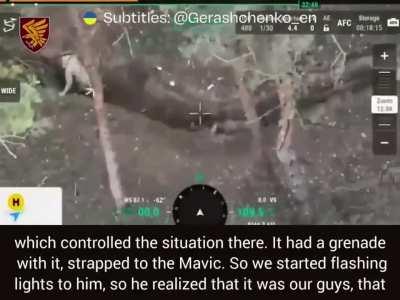 Unique footage from a drone group that helped rescue a Ukrainian fighter from russian captivity