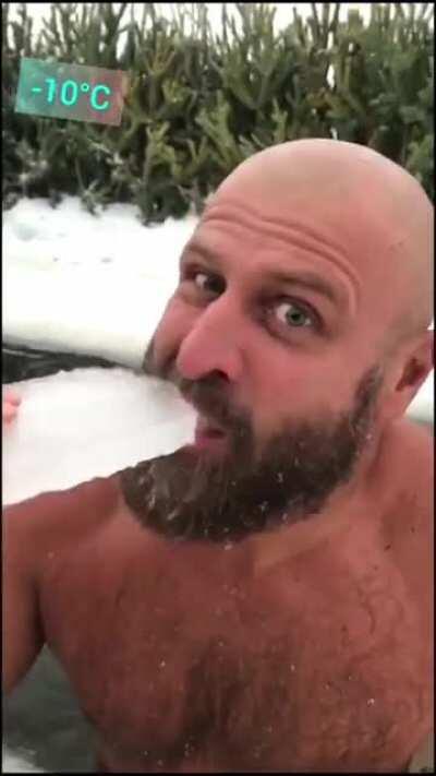 Going for a swim in Siberia