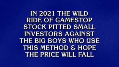 We were on Jeopardy today, boomers still think it is over, but the follow up question was all the confirmation bias this ape needs. Reupload because previous post had no sound.