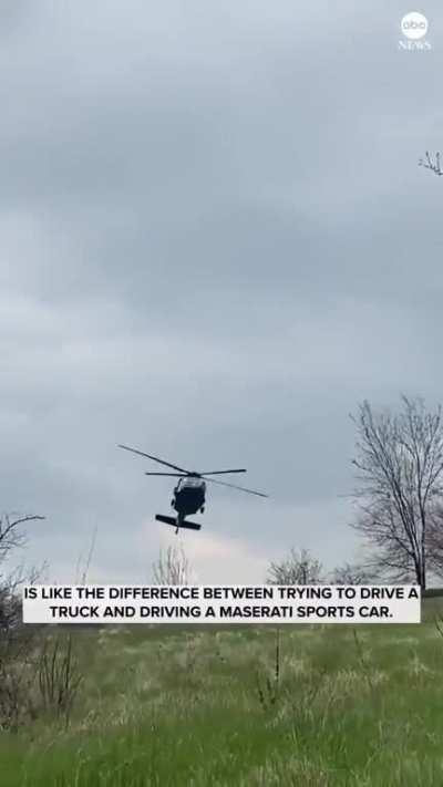 ABC News report on the American UH-60A Blackhawk helicopter in service with the GUR of Ukraine.