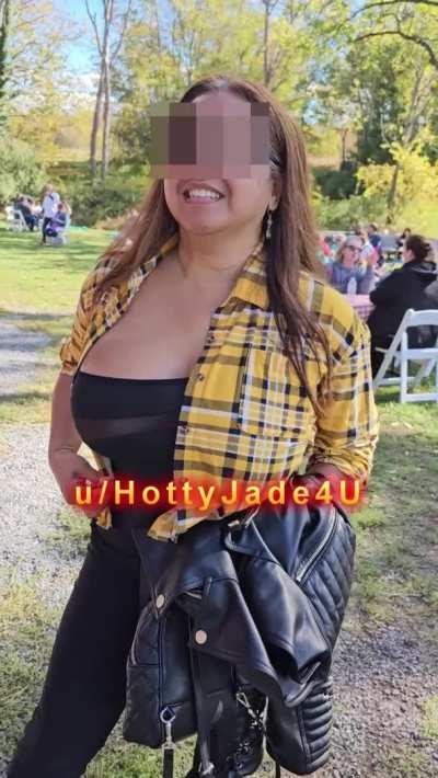 I love teasing my titties at Charlotte festivals