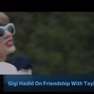 Gigi supporting Taylor Swift on her interview