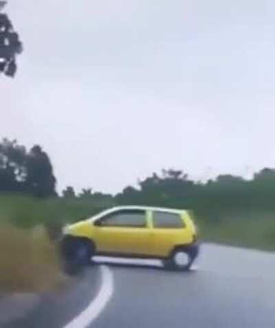 Rail slide with a car