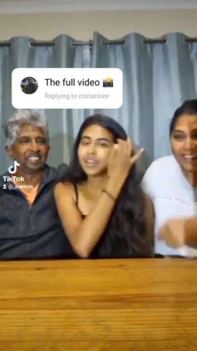 Her parents couldn't hold back