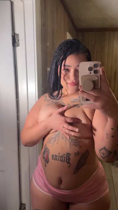 Wanna motorboat these tits while I ride your cock?