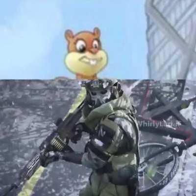 Nooo wacth out soliders!111!1!! Sandy checks cock will suck you up