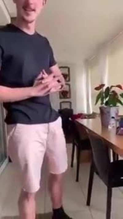 cross your fingers and look at the sole of your foot