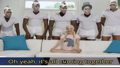 The expression is: Biting off more than she could chew