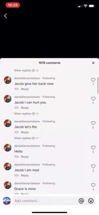 Daniel Larson harasses Jacob Sartorious.