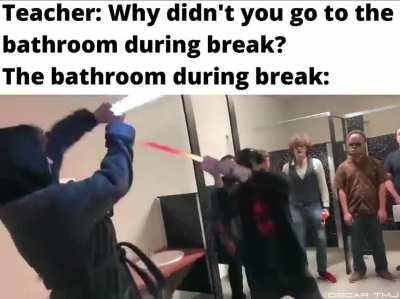 Me to teacher: Just let me go!!!