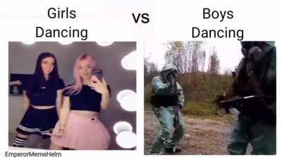 Girls Dancing vs Boys Dancing