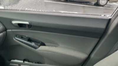 So I did that ice on the car window thing... kinda.