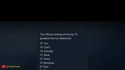 The top 15 greatest Roman statesmen