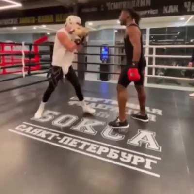 Guy acted tough during sparring