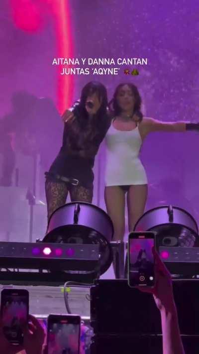 Duo Danna and Aitana live on stage