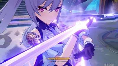 Keqings' elemental burst at 0.25 and 0.06 speed (yes I had 19 resin)