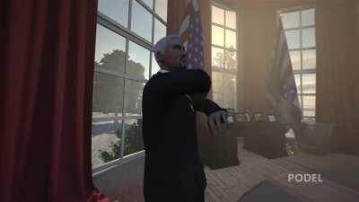 Funny Valentine spends the night with his wife Scarlet after winning the Election