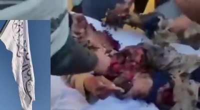 The effect of what I am guessing is a airstrike on a taliban commander. NSFW, very gruesome.