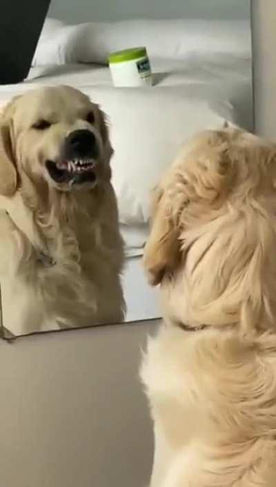 He is practicing faces