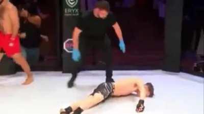 Imagine losing after landing a cheap shot