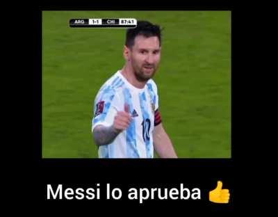 Messi lo aprueba 👍 (hecho por mi)
