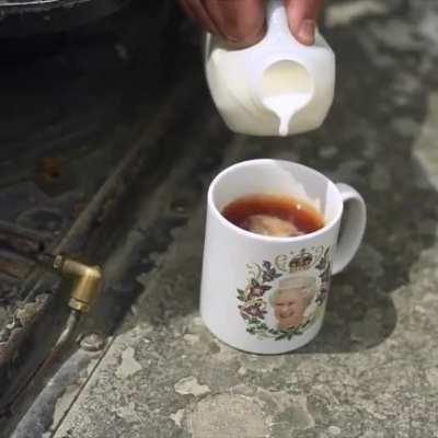 The best tea is during a battle.