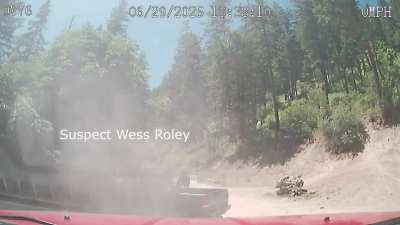 Fire truck dashcam footage of Wess Roley near his truck, around 10 minutes before he'd kill 2 firefighters and injure another in Coeur d'Alene, Idaho