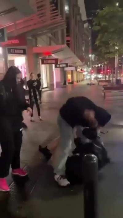 Racist girls attack Asian lady