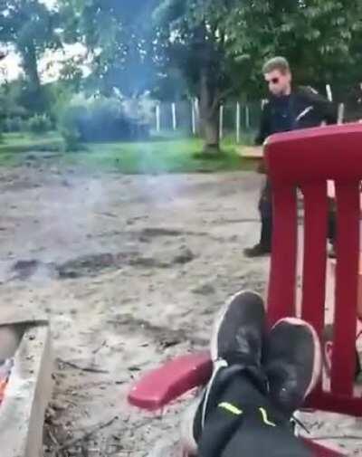 Yeah keep the drunk guy next to the fire