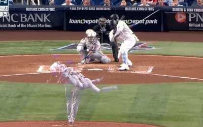 [Highlight] Kodai Senga 97 mph fastball/85 mph ghost fork overlay