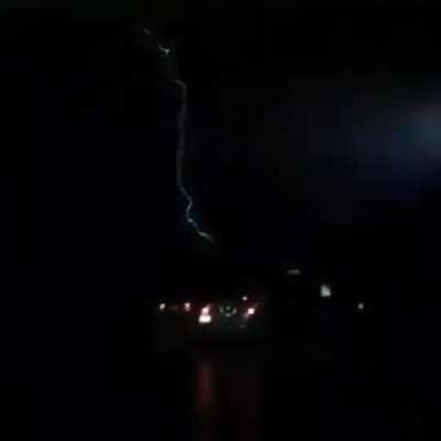 Amazing video of lightening collision...