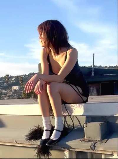 Jenna Ortega - IG BTS - Looped, Slowed, Cropped, AI'd and RIFE'd