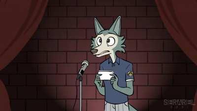 Legoshi Tries Stand Up... [SerarelDeer]