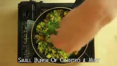 Vegetable Samosas w/ Mint & Cilantro Chutney