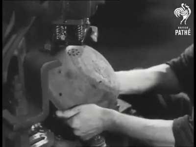 Making Pots From German Army Helmets (1946)