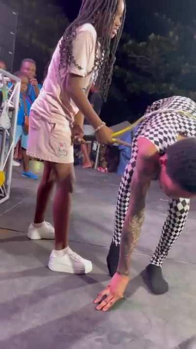 Passing through a tennis racket