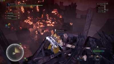 Bird's eye view of Fatalis' cleansing flame.