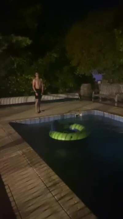 WCGW: Diving into a pool donut with a solif base.