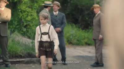 Shoshannah Stern Shoots an Arrow Which Ends Up Hitting a Young Adolf Hilter in the Balls Off-Screen in Front of Natasha Leggero, Riki Lindhome, and Kate Flannery in Another Period 3x3