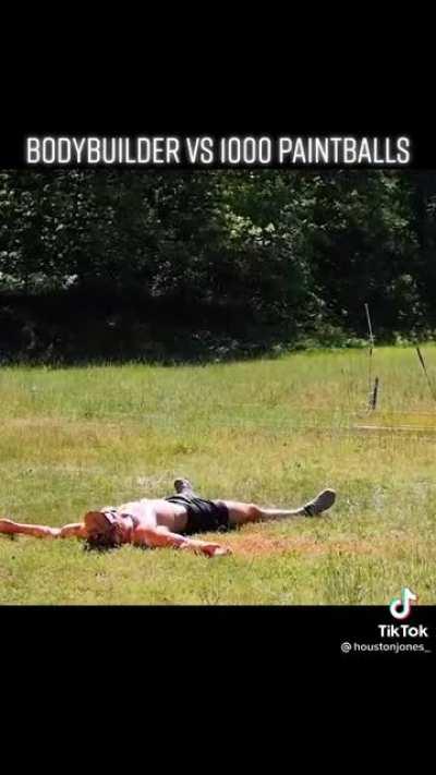 My man got turned into swiss cheese